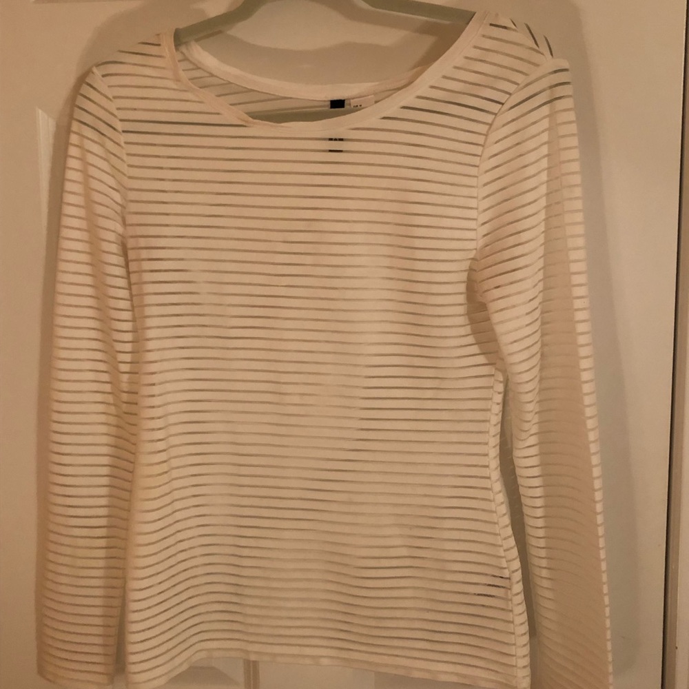 Divided H&M Fitted White Top